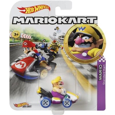 Mattel Hot Wheels Mario Kart Replica Diecast - Wario - 1:64 Mattel Hot Wheels Mario Kart Replica Diecast - Wario - 1:64