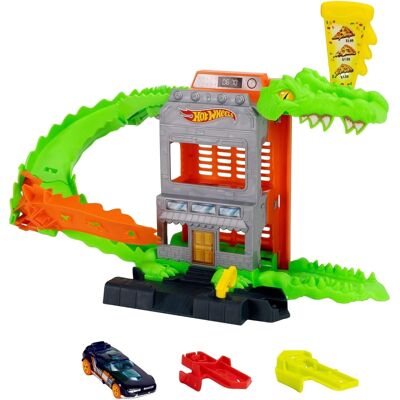 Hot Wheels Nemesis Crocodile Pizzeria racerbane med elevator og krokodilleangreb - inkl. 1 bil Hot Wheels Nemesis Crocodile Pizzeria racerbane med elevator og krokodilleangreb - inkl. 1 bil