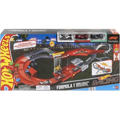 Hot Wheels F1 stor racerbane med Formel 1-tema Hot Wheels F1 stor racerbane med Formel 1-tema