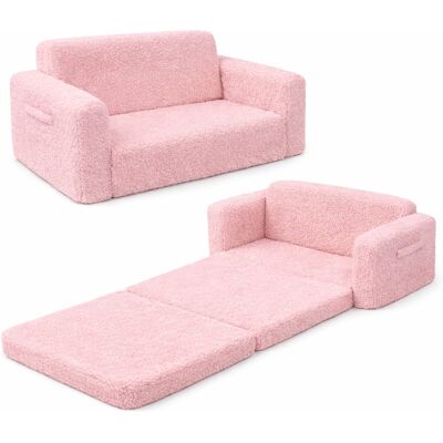 Nordstrand Home Foldesofa til børn - Rosa plys - Børnemøbel Nordstrand Home Foldesofa til børn - Rosa plys - Børnemøbel