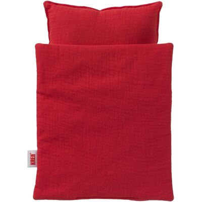 Krea dukke sengetøj 20x23 cm - Ensfarvet rød Krea dukke sengetøj 20x23 cm - Ensfarvet rød