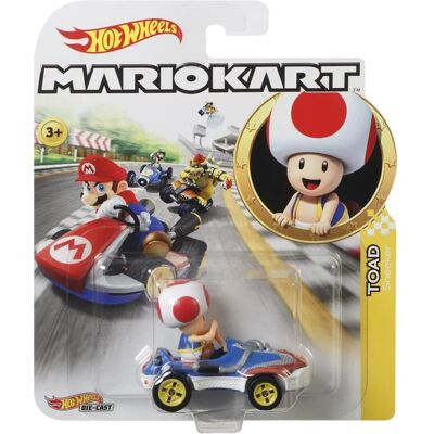 Mattel Hot Wheels Mario Kart Replica Diecast - Toad - 1:64 Mattel Hot Wheels Mario Kart Replica Diecast - Toad - 1:64