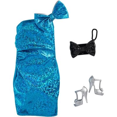 Mattel Barbie Fashion and Access Complete Look - blå glitterkjole Mattel Barbie Fashion and Access Complete Look - blå glitterkjole