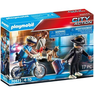 Politicykel: Forfølgelse af lommetyven - PL70573 - PLAYMOBIL City Action Politicykel: Forfølgelse af lommetyven - PL70573 - PLAYMOBIL City Action
