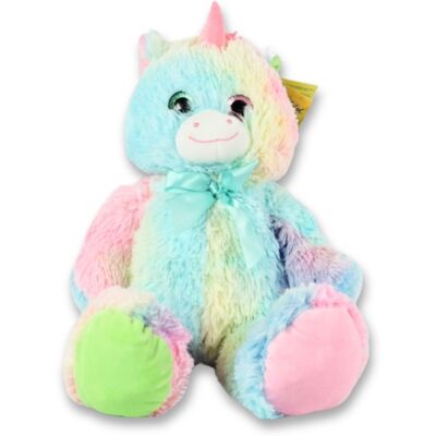 HOME-TEX Enhjørning bamse 54cm høj i pastel farver HOME-TEX Enhjørning bamse 54cm høj i pastel farver