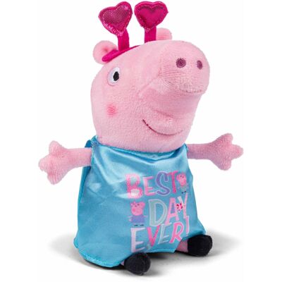 HOME-TEX Gurli Gris bamse 20 cm - Krammebamse - Blå med hjerter HOME-TEX Gurli Gris bamse 20 cm - Krammebamse - Blå med hjerter