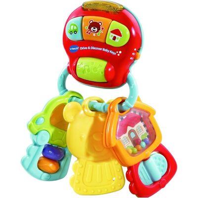 Vtech Drive & Discover Baby Keys aktivitetsnøgler med lys, spejl og bidering - 12 cm - fra 3 mdr. Vtech Drive & Discover Baby Keys aktivitetsnøgler med lys, spejl og bidering - 12 cm - fra 3 mdr.