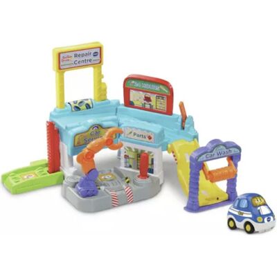 VTech Toot Toot Drivers værksted med lift, bilvask og SmartPoint bil - VTech Toot Toot Drivers værksted med lift, bilvask og SmartPoint bil -