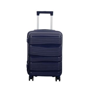 Borg Living Kabinekuffert - Letvægts kuffert i polypropylen - Waves blå - Hardcase rejsekuffert