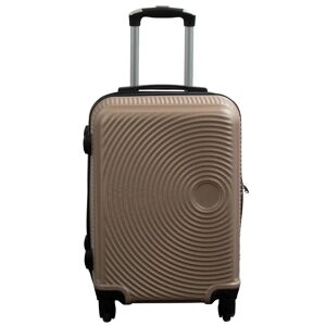 Borg Living Håndbagage kuffert - Hardcase letvægt kuffert - Kabine trolley - Guld cirkler