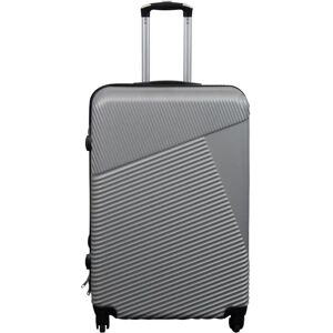 Borg Living Kuffert tilbud - Hardcase - Str. Medium - Silver lines - Smart rejsekuffert