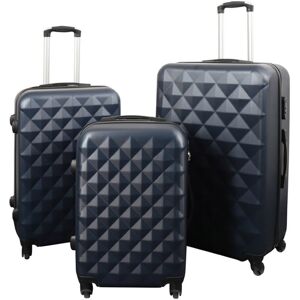 Borg Living Kufferter - sæt med 3 stk. - Eksklusivt hardcase kuffertsæt udsalg - Diamant mørkeblå Borg Living Kufferter - sæt med 3 stk. - Eksklusivt hardcase kuffertsæt udsalg - Diamant mørkeblå