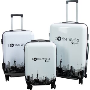 Borg Living Kuffertsæt - I Love The World hardcase kuffert - Eksklusiv rejsekuffert Borg Living Kuffertsæt - I Love The World hardcase kuffert - Eksklusiv rejsekuffert