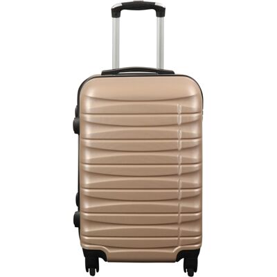 Borg Living Kabine kuffert - Hardcase - Guld håndbagage kuffert med 4 hjul på tilbud Borg Living Kabine kuffert - Hardcase - Guld håndbagage kuffert med 4 hjul på tilbud
