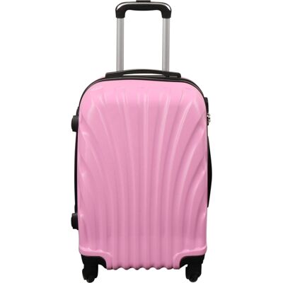 Borg Living Kabinekuffert - Hardcase letvægt kuffert med 4 hjul - Lyserød musling Borg Living Kabinekuffert - Hardcase letvægt kuffert med 4 hjul - Lyserød musling