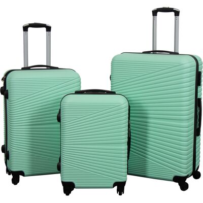 Borg Living Kuffertsæt - 3 stk. - Hardcase rejsekufferter - Nordic mint - Letvægts kufferter Borg Living Kuffertsæt - 3 stk. - Hardcase rejsekufferter - Nordic mint - Letvægts kufferter