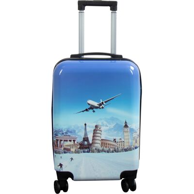 Borg Living Kabine kuffert - Hardcase letvægt kuffert - Trolley med motiv - Airplane Borg Living Kabine kuffert - Hardcase letvægt kuffert - Trolley med motiv - Airplane