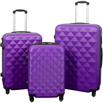 Borg Living Kuffert tilbud - Sæt 3 stk. - Eksklusivt hardcase kuffertsæt tilbud - Diamant lilla Borg Living Kuffert tilbud - Sæt 3 stk. - Eksklusivt hardcase kuffertsæt tilbud - Diamant lilla