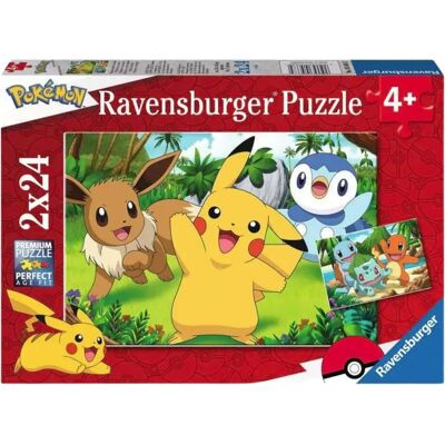 Ravensburger Puslespil med Pokémon - 2x24 brikker Ravensburger Puslespil med Pokémon - 2x24 brikker