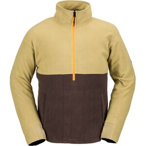 Volcom Polar Fleece Mock Half Zip Dark Khaki M DARK KHAKI