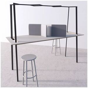 Brizley of Scandinavia Mødebord / Projektbord - Højde 110 cm, Farve Sort stativ og lysegrå bordplade