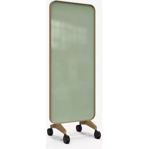 Lintex Skrivetavle af glas Frame Mobile, Farve Fair 550 - Grøn, Ramme Ek, Størrelse B75 x H196 cm