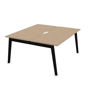 Narbutas Dobbelt skrivebord Nova Wood, Design Black / Sand Ash, Bredde 120 cm