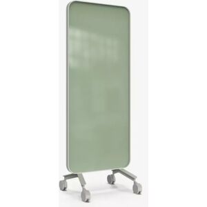 Lintex Skrivetavle af glas Frame Mobile, Farve Fair 550 - Grøn, Ramme Grå (Soft 150), Størrelse B75 x H196 cm