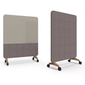 Lintex Mood Fabric Mobile, Farve Cozy 450 / Synergy LDP33 (Beige / Brun), Fod/hjul-sæt Ek / Svarta hjul, Størrelse B150 x H196 cm