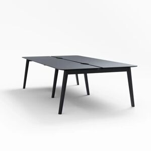 Narbutas Projektbord Nova Wood - HPL, Design Ash Stained Black / Fenix Black, Bredde 360 cm