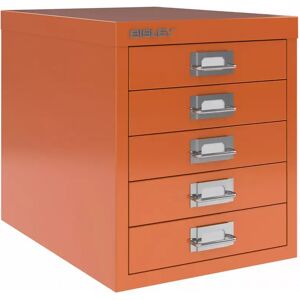 Multidrawer, 5-skuffer - Skuffeskab A4, Bisley, Farve Bisley Orange