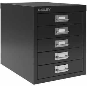 Multidrawer, 5-skuffer - Skuffeskab A4, Bisley, Farve Black