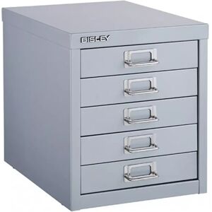 Multidrawer, 5-skuffer - Skuffeskab A4, Bisley, Farve Goose Grey