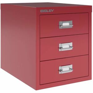 Multidrawer, 3-skuffer - Kommode A4, Bisley, Farve Cardinal Red