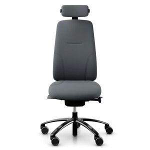 RH Logic 220 Ergonomisk kontorstol, Stof Grey (Select SC60003), Nakkestøtte Ja, Armlæn Nej, Valg af hjul Hjul til hårde gulve