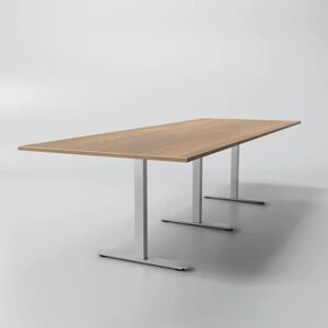 Direkt Interiör Konferencebord Modul, Størrelse 420 cm, Ben Sølv, Farve Valnød