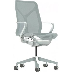 Herman Miller Cosm, Medium Back - Kontorstol, Farve Glacier, Armlæn Faste armlæn