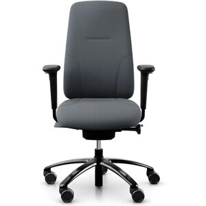 RH Logic 220 Ergonomisk kontorstol, Stof Grey (Select SC60003), Nakkestøtte Nej, Armlæn Ja, Valg af hjul Hjul til bløde gulve