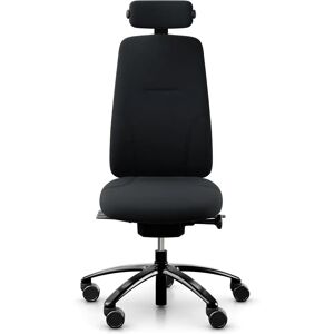 RH Logic 220 Ergonomisk kontorstol, Stof Black (Select SC60999), Nakkestøtte Ja, Armlæn Nej, Valg af hjul Hjul til bløde gulve