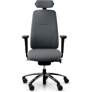 RH Logic 220 Ergonomisk kontorstol, Stof Grey (Select SC60003), Nakkestøtte Ja, Armlæn Ja, Valg af hjul Hjul til bløde gulve