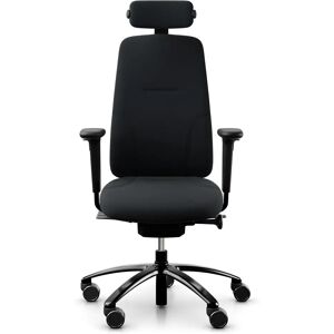 RH Logic 220 Ergonomisk kontorstol, Stof Black (Select SC60999), Nakkestøtte Ja, Armlæn Ja, Valg af hjul Hjul til bløde gulve