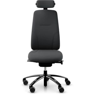 RH Logic 220 Ergonomisk kontorstol, Stof Charcoal (Select SC60051), Nakkestøtte Ja, Armlæn Nej, Valg af hjul Hjul til hårde gulve