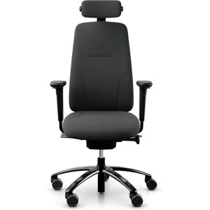 RH Logic 220 Ergonomisk kontorstol, Stof Charcoal (Select SC60051), Nakkestøtte Ja, Armlæn Ja, Valg af hjul Hjul til hårde gulve