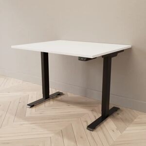 Direkt Interiör Hæve sænkebord - Standard, Størrelse 100x80 cm, Bordplade Hvid, Stativ Sort