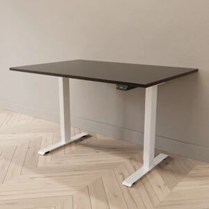 Direkt Interiör Hæve sænkebord - Standard, Størrelse 120x80 cm, Bordplade Sort, Stativ Hvid