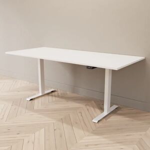 Direkt Interiör Hæve sænkebord - Standard, Størrelse 180x80 cm, Bordplade Hvid, Stativ Hvid