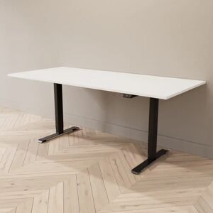 Direkt Interiör Hæve sænkebord - Standard, Størrelse 180x80 cm, Bordplade Hvid, Stativ Sort