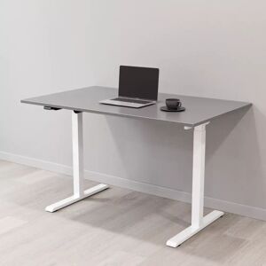 Direkt Interiör Hæve Sænkebord ACT - Basis, Størrelse 160x80 cm, Bordplade Mørkegrå, Understel Hvid