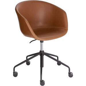 Scandinavian Selection Konference stol Y.V - Drejeligt stativ, Design Faux Brown Leather