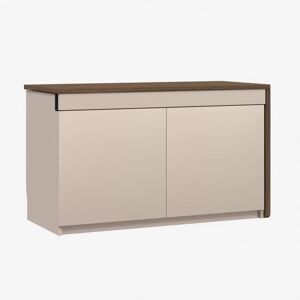 Bisley Skrivebord Hideaway, Farve Cashmere / Walnut, Model Højre